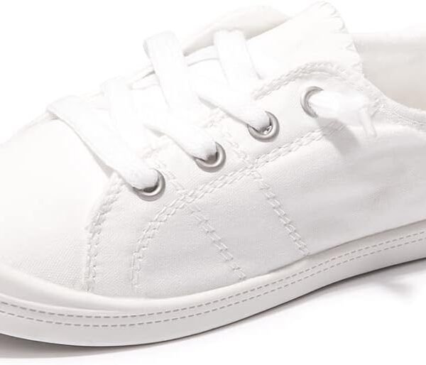 Women Slip On Canvas Sneaker Low Top Casual Walking Shoes Classic Comfort Flat Fashion Sneakers
