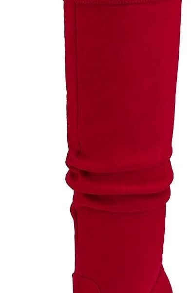 Women's Black Chunky Thigh High Over The Knee High Heel Boots