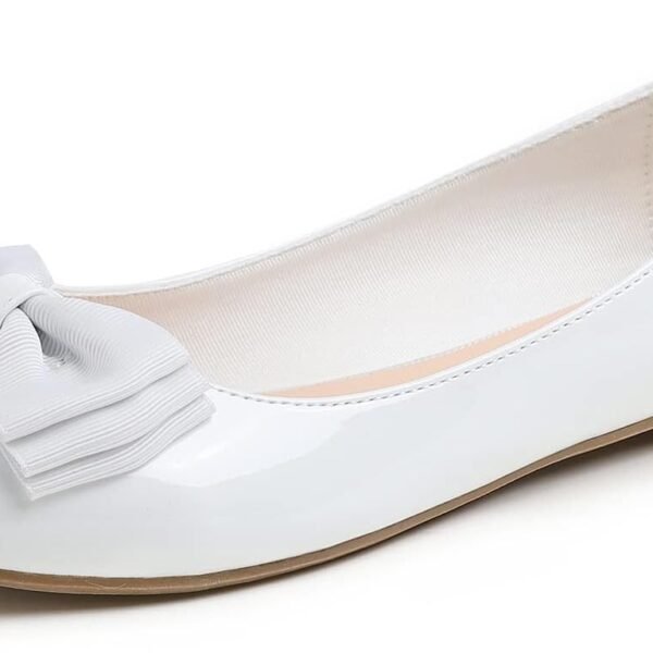 Women's Round Toe Cute Bow Trim Ballet Flats