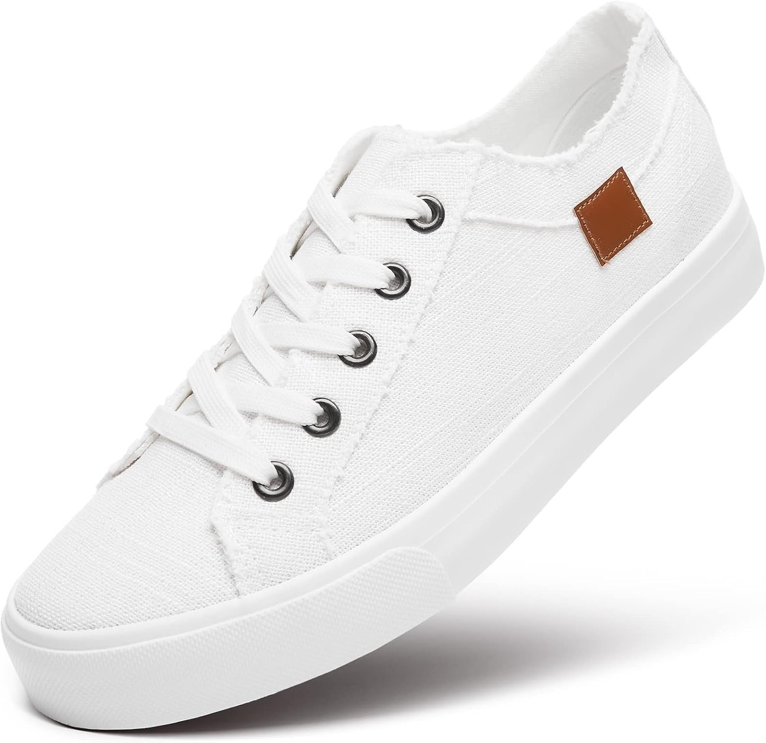 Women Sneakers Canvas Shoes for Women Lace up Fashion Canvas Sneakers Classic Low Top Casual Shoes