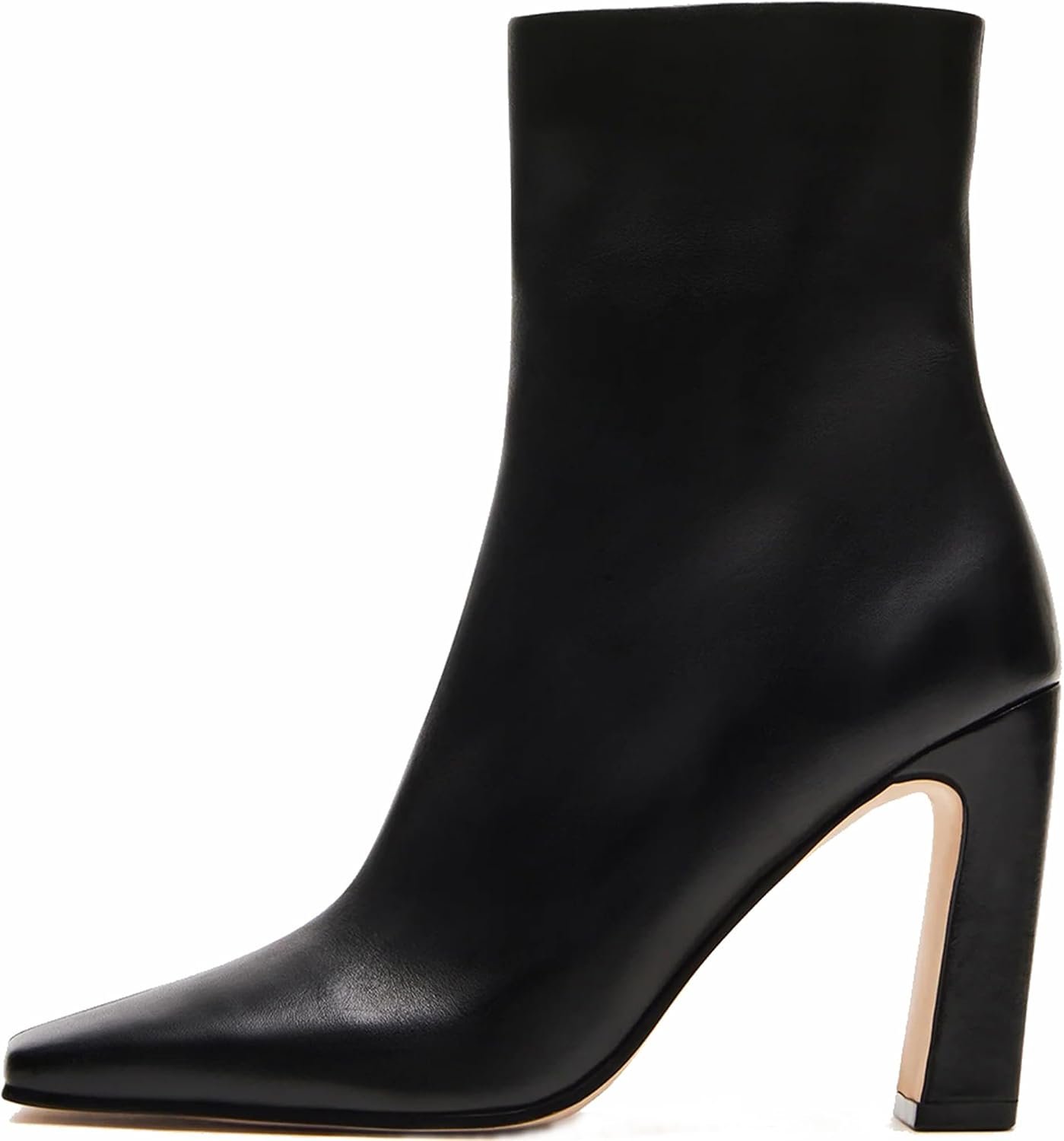 Ankle Boots for Women 2026 Chunky Heel Square Toe Heeled Boots with Zipper Comfort Fall Winter Party Office Date Night Travel Casual Outfit
