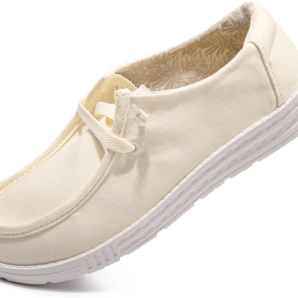 Women Slip On Loafer Outdoor Sneakers Causal Low Top Canvas Flat Comfortable Fashion Walking Shoes