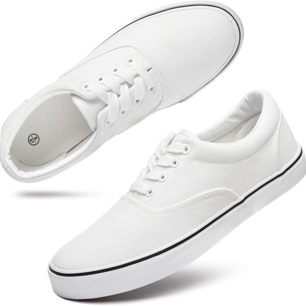 men Low Top Canvas Walking Shoes Lace-up Fashion Sneakers Casual