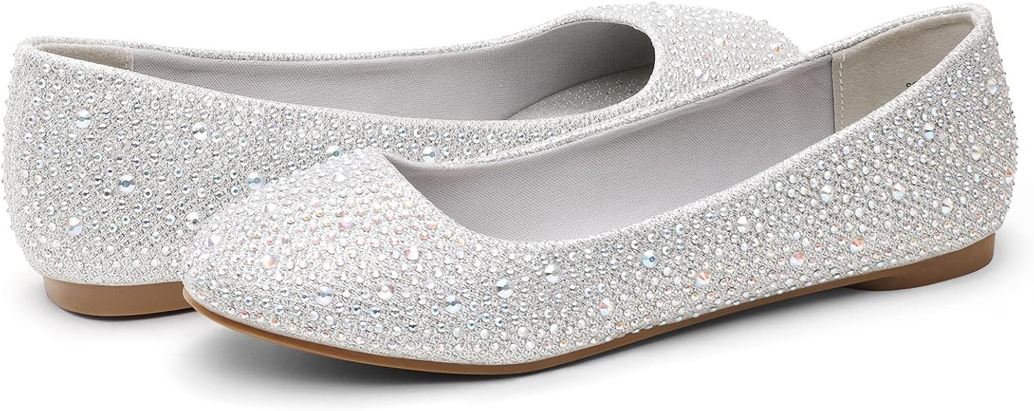 Women's Rhinestone Ballet Flats Shoes - Image 2