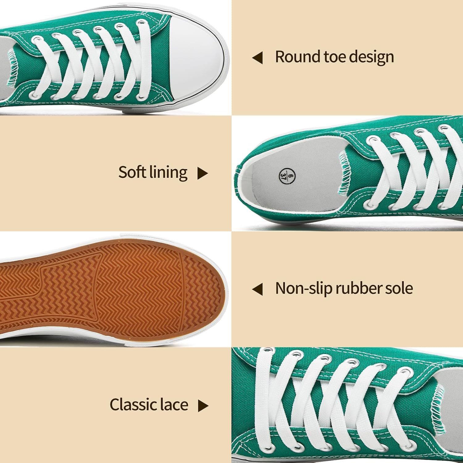 I Women Canvas Shoes Low top Sneakers for Women Fashion Casual Shoes Walking Comfortable Shoes - Image 2
