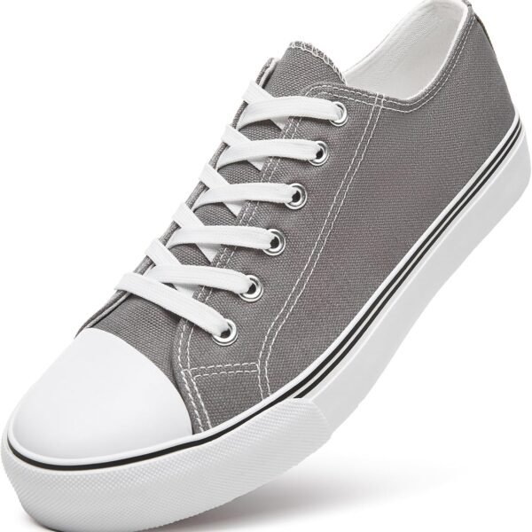 men Classic Casual Shoes,Lace-up Fashion Sneakers,Low Top Canvas Sneakers for Men