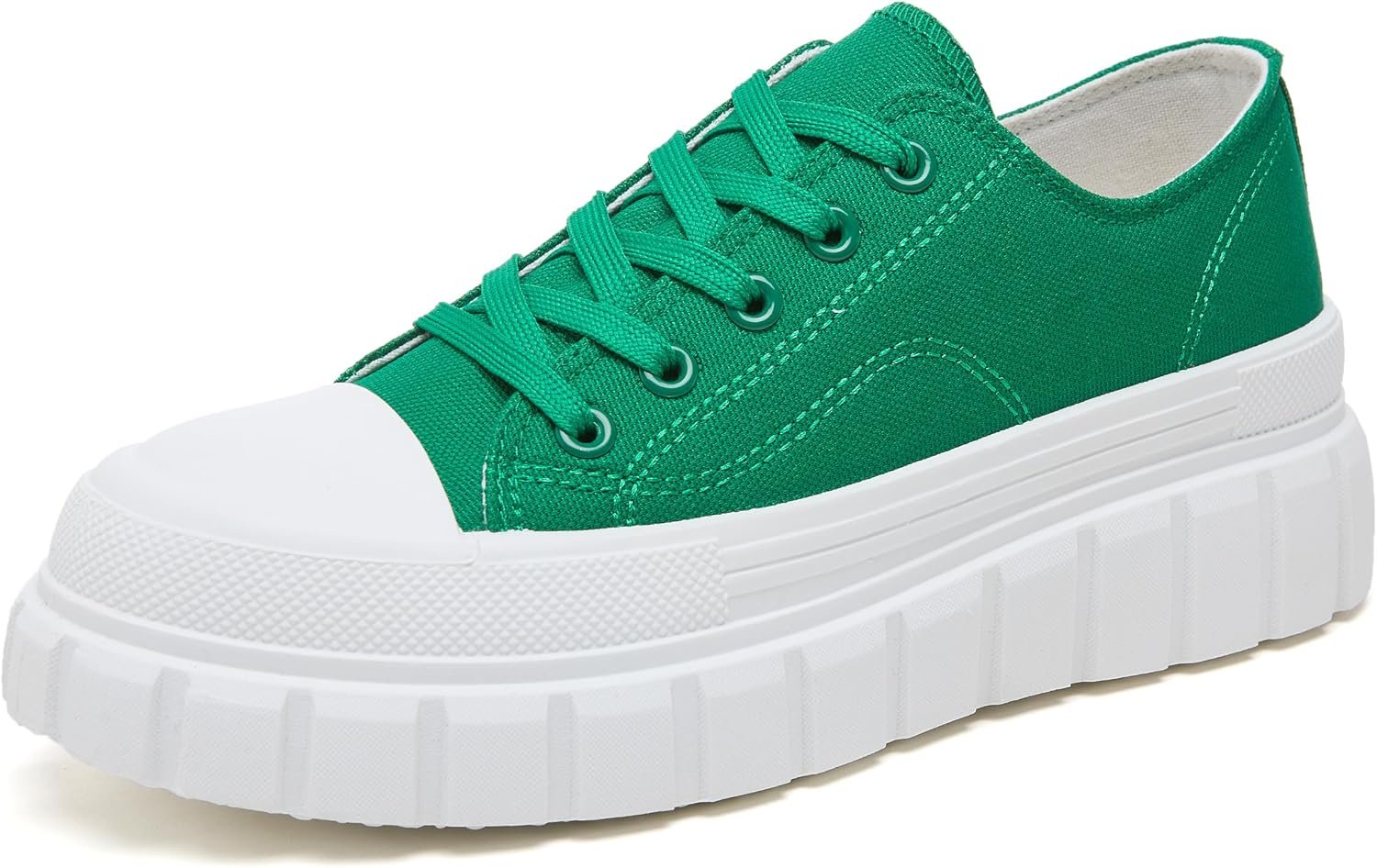 Women Platform Sneakers Canvas Shoes for Women White Low Top Classic Casual Tennis Shoes