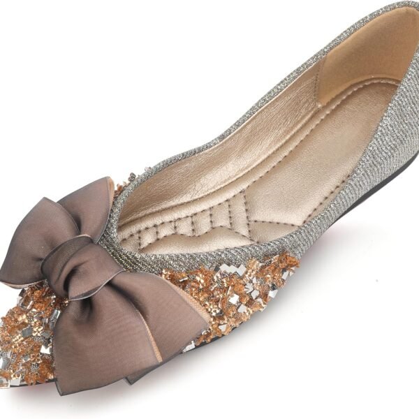 Flats Women Rhinestone Wedding Flats Comfort Pointed Toe Ballet Flats Dress Flats for Women
